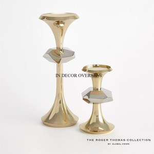 Ensemble de 3 bougeoirs en bois faits à la main de qualité supérieure pour la décoration de table à la maison et à l'hôtel - Product Image 2