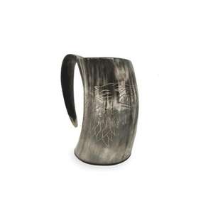 Jarra Vikinga Hecha a Mano de Cuerno de Búfalo Natural, Diseño Vintage, Reutilizable para Cerveza, Venta al Por Mayor - Product Image 2