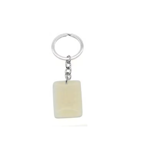 Porte-clés en cristal de haute qualité, opalite rectangulaire, pierre naturelle, cadeaux pour femmes, grossiste en porte-clés - Product Image 3