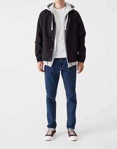 <b>Elastic</b> Waist Mid Washed Denim High-End Trendy Brand <b>Men's</b> Straight Casual Pants Spring and Autumn All-match <b>Jeans</b> - Product Image 1