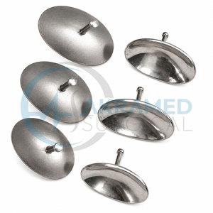 Ensemble de 6 protections oculaires corneanques en acier inoxydable réutilisables, certifiées CE, kit d'instruments ophtalmiques - Product Image 1