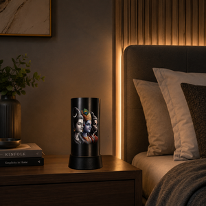 Shiva Krishna Hanuman LED Table Lamp Divine Trinity Spiritual <b>Night</b> <b>Light</b> Hindu Home Decor Bedside Meditation Pooja Gift Lamp - Product Image 2