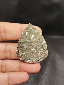 Piedra Preciosa de Cuarzo Verde Natural de Alta Calidad, Cabujón de Pirita Druzy, para la Fabricación de Joyas, Piedras Preciosas Sueltas - Product Image 4