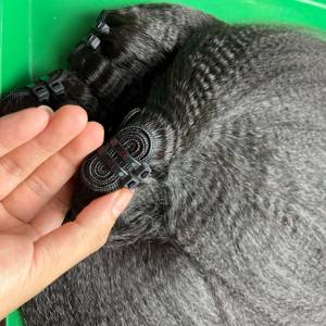 Super pas cher crépus raides faisceaux 100% extensions de cheveux humains vietnamiens crus sans enchevêtrement double dessiné yaki qhair - Product Image 5