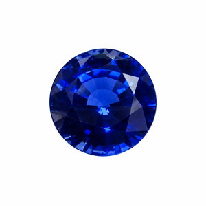 Saphir bleu naturel brillant de forme ronde, pierre précieuse en vrac certifiée, idéal pour tous les bijoux, cadeau - Product Image 1