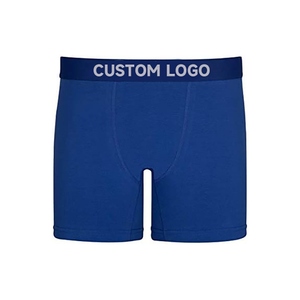 Calzoncillos bóxer de cintura media para hombre, blancos, de algodón tejido, transpirables, con cintura con estampado de logotipo - Product Image 3