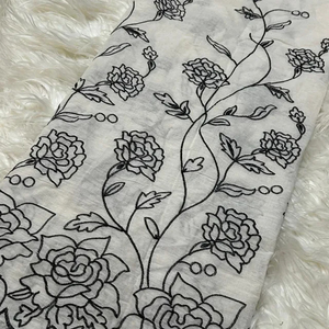 Malty embroidery <b>fabric</b> custom fancy textile <b>fabric</b> net <b>fabric</b> organza <b>fabric</b> for fashion garment wholesale export global supply - Product Image 1