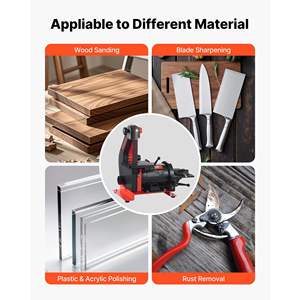 Sableuse à bande et à disque de table 250W Combo 1\" X 30\" Table de travail Ports de collecte de poussière Réglable 0-45 degrés pour le travail du bois DIY - Product Image 5