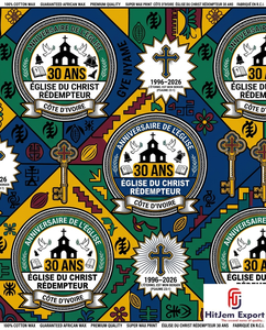 Customized African Wax Print Fabric Manufacturer for Church Anniversary Convention Celebration Fundraising Events - Product Image 1