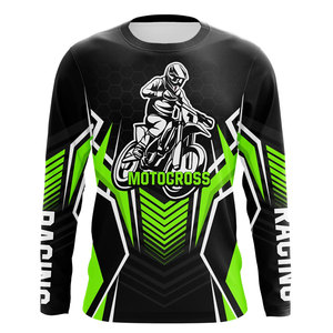 Jersey de Motocross de Manga Larga Transpirable con Estampado Personalizado Más Vendido para Hombre, Servicio OEM de Alta Calidad - Product Image 1