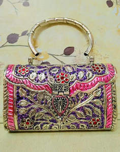 กระเป๋าคลัทช์งานฝีมือแกะสลักเหล็กสไตล์ยุโรป หูจับโลหะชุบเงิน ของชำร่วยงานแต่งงาน งานเลี้ยงอาหารค่ำ กระเป๋าคลัทช์สำหรับผู้หญิง - Product Image 4