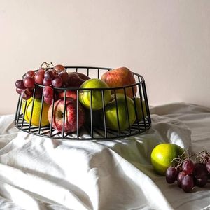 Powder Coated Metal <b>Wire</b> Vintage Geometric Eco-friendly <b>Storage</b> <b>Basket</b> Multipurpose Home <b>Storage</b> Organizer - Product Image 1