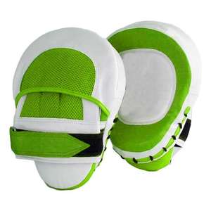 Five B Green White Boxing Focus Mitts Pu Material Breathable Training Pads for Sparring MMA Muay Thai Kickboxing - Product Image 1