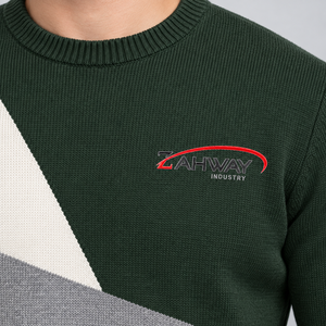 Pull pour homme de qualité supérieure avec tissu en maille texturée, toucher doux, coupe classique, col rond classique, bords côtelés, idéal pour les activités hivernales en plein air - Product Image 6