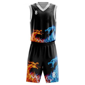 Uniforme de Baloncesto de Verano 2026, 100% Poliéster, Malla Transpirable, Tallas Grandes, Impresión Digital Personalizada, Absorbe la Humedad, Transferencia de Calor - Product Image 2
