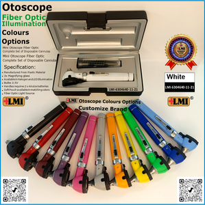 Otoscopio de Fibra Óptica Gris de Alta Calidad, Juego de Instrumentos de Diagnóstico para Examen de Oído, Manual, Ligero y Ecológico - Product Image 2