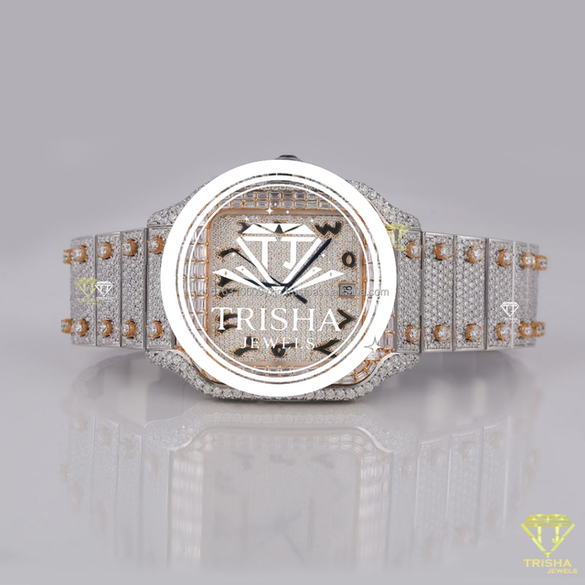 Fully Iced Out Moissanite Watch Men Luxury Bust Down Mechanical Hip Hop Timepiece VVS Diamond Pass Tester Bling