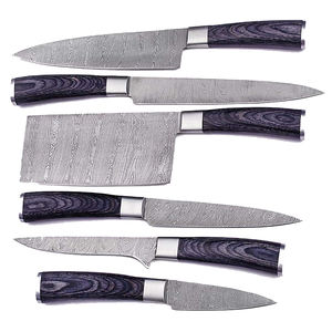 Artisan <b>Crafted</b> Damascus Steel Chef <b>Knife</b> Set Professional Kitchen Tools For Cooking And Food Handling - Product Image 3