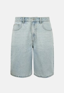 Shorts Bermuda en jean pour homme, taille mi-haute, couleur unie, coton, streetwear, décontracté, braguette boutonnée, délavage clair, poches, respirant, pour l'été - Product Image 4