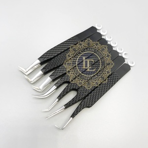 ปากคีบเพชรสีดำด้านเคลือบผงเงินสีขาวดวงจันทร์ด้านล่างมือทดสอบสแตนเลสที่สมบูรณ์แบบที่ยึดขนตา - Product Image 2