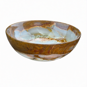 Tazón redondo de ónix verde multiusos para eventos de boda, tazón de mármol natural para servir en restaurantes, precio al por mayor - Product Image 1