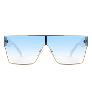 Wholesale Fashion Luxury Designer <b>Oversized</b> Retro Shades Trendy Frames Rectangle Custom Logo <b>Sunglasses</b> Women Men Gafas De Sol - Product Image 2