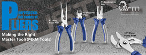 MRM 7" Linesman <b>Pliers</b> with Comfort Grips (TPR/PP Handle) Smooth Jaw Surface Industrial Grade - Product Image 4