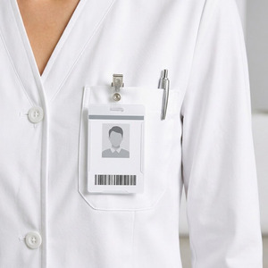 Bata de Laboratorio Médica para Mujer, Ligera y Transpirable, de Poliéster y Algodón, Uniforme de Doctora o Enfermera, Corte Regular, Ropa de Trabajo para Clínica o Laboratorio - Product Image 4
