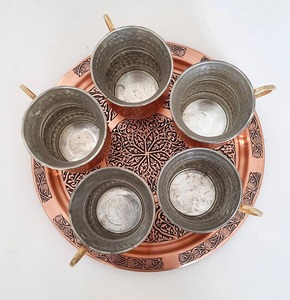 Taza de cobre premium, elegante, perfecta para beber agua en familia y para festivales y celebraciones, procedente de la India. - Product Image 3