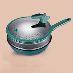 Wok antiadhésif profond, parfait pour faire sauter, faire tomber, faire bouillir, cuire à la vapeur et préparer de délicieuses repas pour toute la famille - Product Image 6