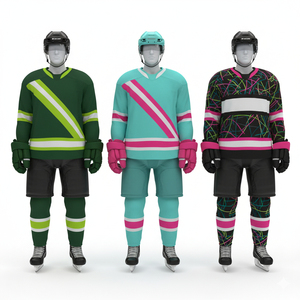 Top Trending Made Pakistan Men's Ice Hockey Uniforms Printed 100% Polyester Anti-Bacterial New Design Best <b>Sale</b> Custom ODM/OEM - Product Image 3