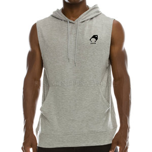 En stock, prix bas, sweats à capuche sans manches pour la gym, design personnalisé, sweats à capuche sans manches pour la gym - Product Image 4