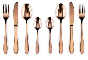 Cubertería de diseño dorada de alta calidad con cabezas con acabado espejo, elegante vajilla para cenas, bodas, fiestas, regalos y exhibiciones. - Product Image 3