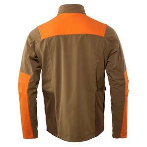 Men's Soft Shell <b>Jacket</b> Color Blocked Orange Brown Zip Fly Water Resistant Outdoor Hunting Coat Regular Fit Autumn Wear - Product Image 2