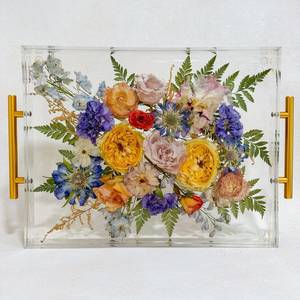 Handmade Resin Tray for Home Decor Stylish and Durable Serving Tray for Coffee <b>Table</b> Kitchen or <b>Vanity</b> Use - Product Image 2