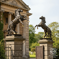 Statue de cheval en fer forgé 100% artisanale, sculpture métallique artistique de luxe, résistante aux intempéries, personnalisable pour l'extérieur