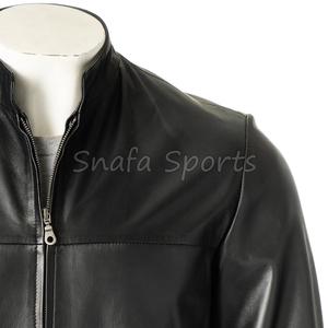 Trendy Custom Turn Down Collar Design Fashionable Leather <b>Jackets</b> Good Quality Autumn Season Regular Fit Leather <b>Jackets</b> - Product Image 3
