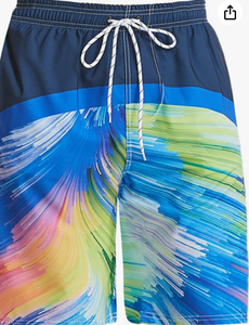<b>Mens</b> Printed Board Shorts Quick Dry Drawstring Casual Swim <b>Trunks</b> with Pockets Multicolor Pattern Mid Waist Short Length - Product Image 6