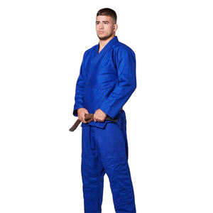 Uniforme de Judo Azul para Hombre, 100% Algodón, Transpirable, Ligero, 160g, Ajuste Personalizado, Ropa de Artes Marciales para Adultos - Product Image 4