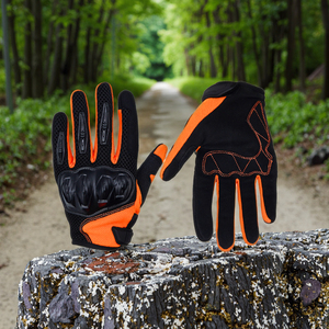 Leather Motocross <b>Gloves</b> Full Finger Wear-Resistant Motocross Racing <b>Gloves</b> <b>Touch</b> <b>Screen</b> Compatibility for Outdoor - Product Image 1