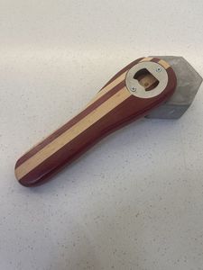 Vintage Rectangular Wooden Bottle <b>Opener</b> Keychain Imprint Mark Magnetic Wall Hanging Dishwasher Safe Stainless - Product Image 4