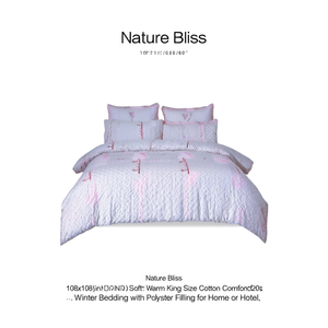 Edredón de Algodón Suave y Cálido Nature Bliss de 108x108 Pulgadas, Tamaño King, Ropa de Cama de Invierno con Relleno de Poliéster para el Hogar o Hoteles - Product Image 2
