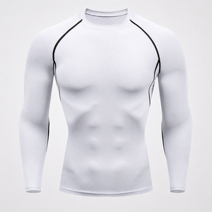 Rashguard personnalisé MMA BJJ pour hommes, manches longues, compression, sublimation, grappling, Jiu Jitsu, OEM, marque privée - Product Image 1