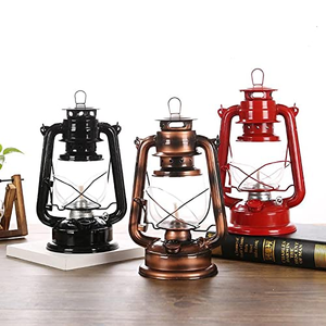 Lanterne à huile vintage en fer, lampe à tempête artisanale en verre transparent, lanterne à kérosène coupe-vent, éclairage extérieur antique pour camping et navigation - Product Image 5
