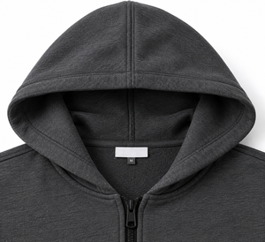 Sudadera con Capucha y Cremallera Unisex, Manga Larga, Color Sólido, Chaqueta de Poliéster, Corte Regular, Todas las Temporadas, Adultos - Product Image 3