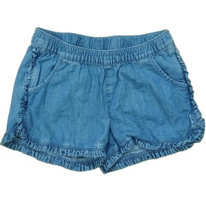Stylish Summer Women's Premium Quality Cotton Denim Shorts Breathable Mid Ruffles Casual Outfits Solid 180g Wholesale Bangladesh - Product Image 1