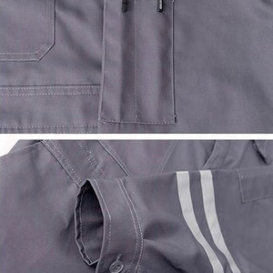 Combinaison de travail pour hommes, combinaison de mécanicien à capuche, vêtements de travail, combinaison longue à manches longues, combinaison de sécurité haute visibilité avec fermeture éclair, personnalisable - Product Image 5