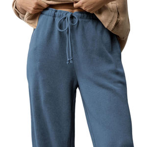 Pantalon de survêtement en molleton bouclette pour femme, coupe large, taille élastique, imprimé sérigraphié, décontracté, ample, streetwear printemps - Product Image 2