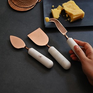 Wood Handle Cheese Knife <b>Set</b> <b>Mirror</b> Polish Stainless Steel Minimalist Design Party Serving Utensils Premium Stainless - Product Image 5