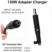 Chargeur d'ordinateur portable 130W 19.5V 6.67A 4.5x3.0mm à petite pointe pour Dell XPS15 Precision 5520 5530 OptiPlex Micro Alimentation CA